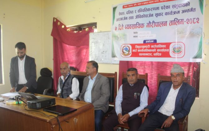 त्रिपुरासुन्दरी गाउँपालिका–१ मा ७ दिने व्यावसायिक मौरी पालन तालिम सुरु