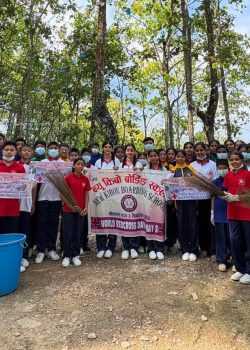न्यु किबो बोर्डिङ स्कुलद्दारा विश्व रेडक्रस दिवसको अवसरमा सरसफाई कार्यक्रम